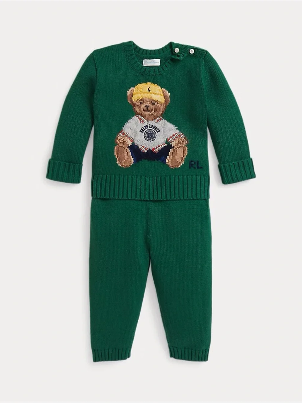 NWT: Polo Bear Sweater & Pant Set - 9-12MOS